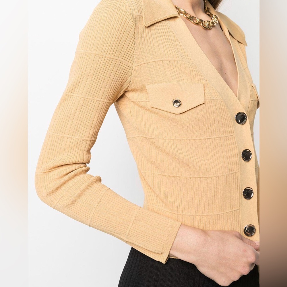 NWT SANDRO PARIS Suzie Cardigan - Camel Yellow